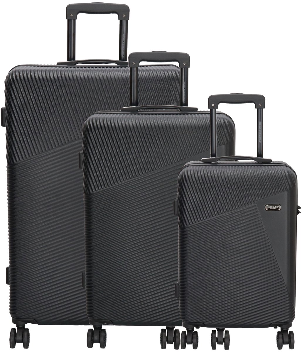 Beagles Originals Travel Originals Koffer 20-24-28 Inch - Kofferset - Set van drie - Reizen - Bagage - Zwart
