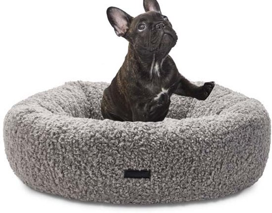 Orthopedische Donut Hondenmand Boucle Lex Grijs 50cm