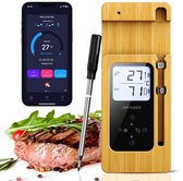 BBQ Thermometer - Vleesthermometer - Draadloze Grillthermometer - Thermometer Bluetooth met LCD-scherm, IPX8 waterdichte braadthermometer met 10-150m bereik, app-bediening Keramische handgreep voor grill, oven en BBQ