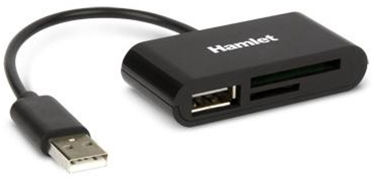 Hamlet XZR101UA geheugenkaartlezer USB 2.0 Zwart