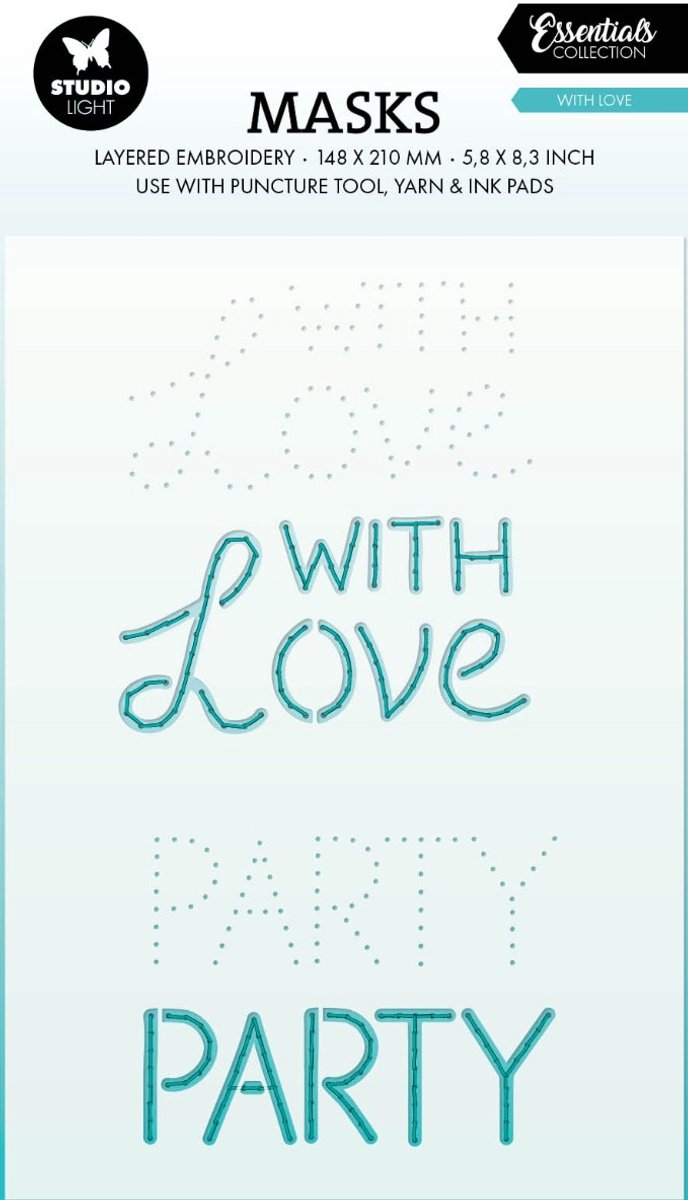 Mask Embroidery with love - essentials nr. 347