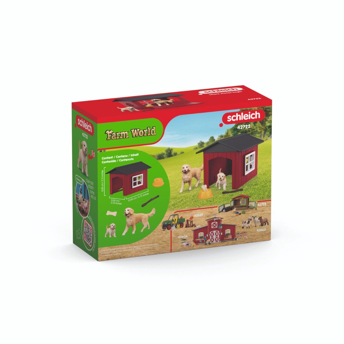 schleich FARM WORLD - Hondenhok met golden retrievers - 42722 — afbeelding 7