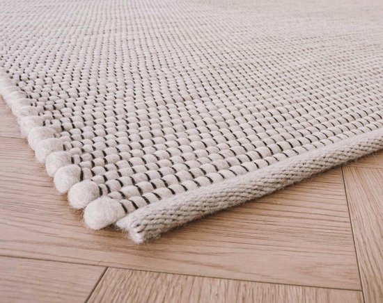 Tapis en laine Lett - blanc 160x230 cm