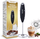 Foamo Luxe Melkopschuimer Handmatig - Melkschuimer Elektrisch - Zwart