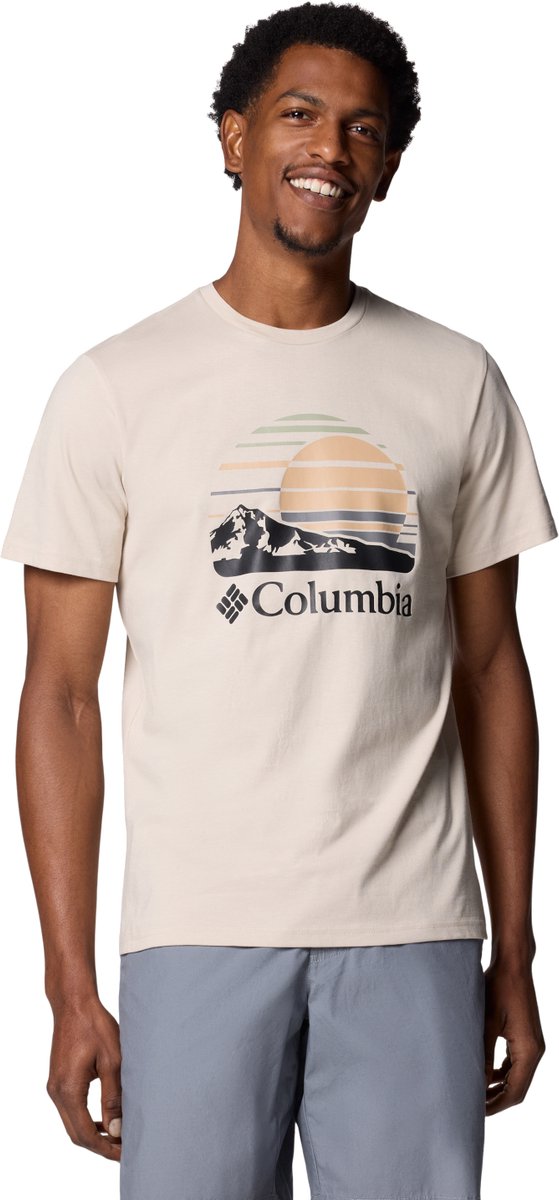 Columbia Path Lake II Graphic Tee Mannen T-shirt Beige