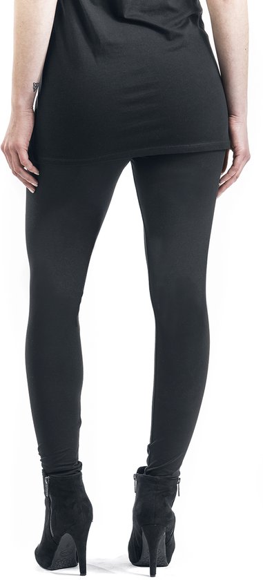 R.E.D. Rock-Engineered Design Zwarte basic leggings met elastiek - Dames - L