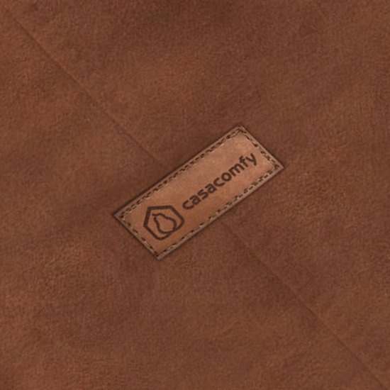 Casacomfy - ModiLounge - Pouf - Adultes - Caramel Latte - Aspect cuir - Tissu doux