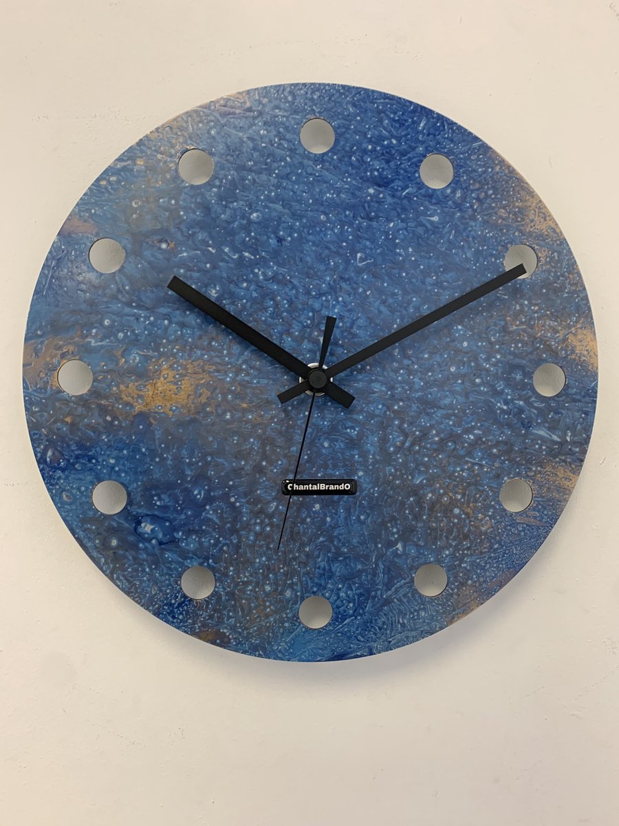 MOSACLOCK BLUE LABEL Wandklok Modern Industrieel Design