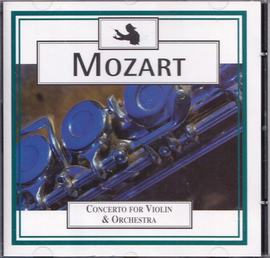 MOZART, Concerto for Violin & Orchestra, close-up van een fluit met blauwe kleppen.