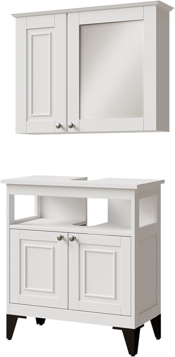 Vicco Badkamermeubelset Vanity, Wit, 2-delig