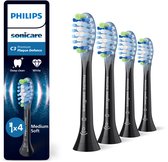 Bol.com Philips Sonicare Premium Plaque Defence C3 – Opzetborstels voor Elektrische Tandenborstel – Zwart – Verpakking van 4 - T... aanbieding