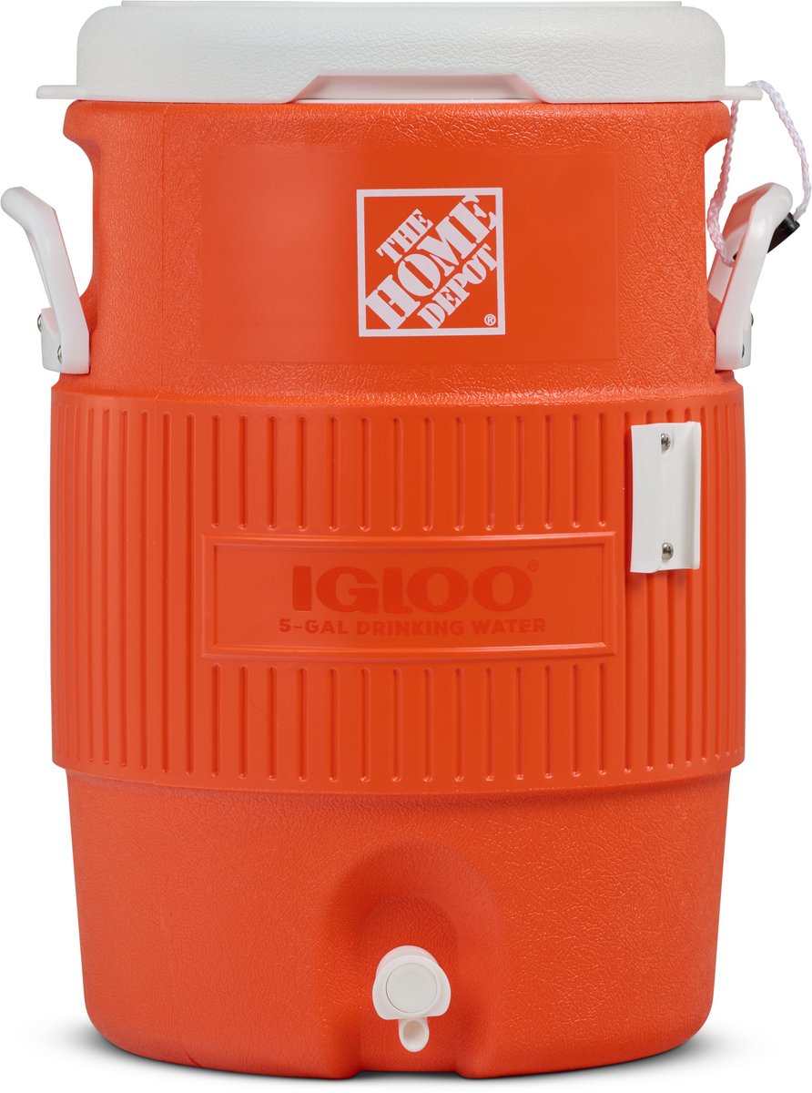 Igloo 5 Gallon Seat Top - Drankdispenser / drankkoeler - 18 Liter - Oranje