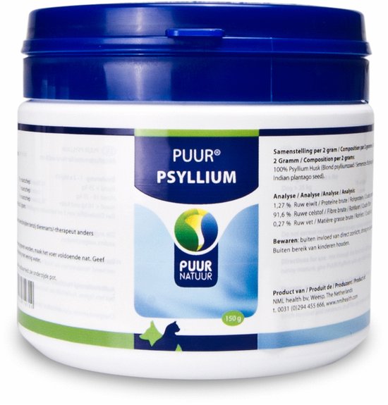 Puur psyllium voor hond en kat - 1 st à 150 gr