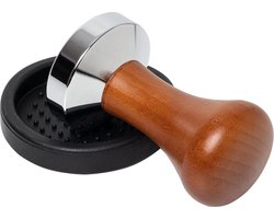 Barista Tamper - 53 mm – Bruin – Houten Koffieverdeler voor Espresso – Hoogwaardige Koffiestamper voor Perfecte Extractie en Smaak
