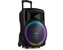 Speaker Bluetooth - Fenton FT15LED MK2 karaoke box met LED’s, accu en microfoon - Voor huisfeesten