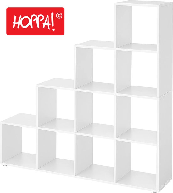 Hoppa! - Boekenkast Vakkenkast - Wit - Hout