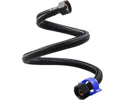 Profielenloods - Aansluitslang flexibel 1/2" x 1/2" zwart 500 mm (50cm)