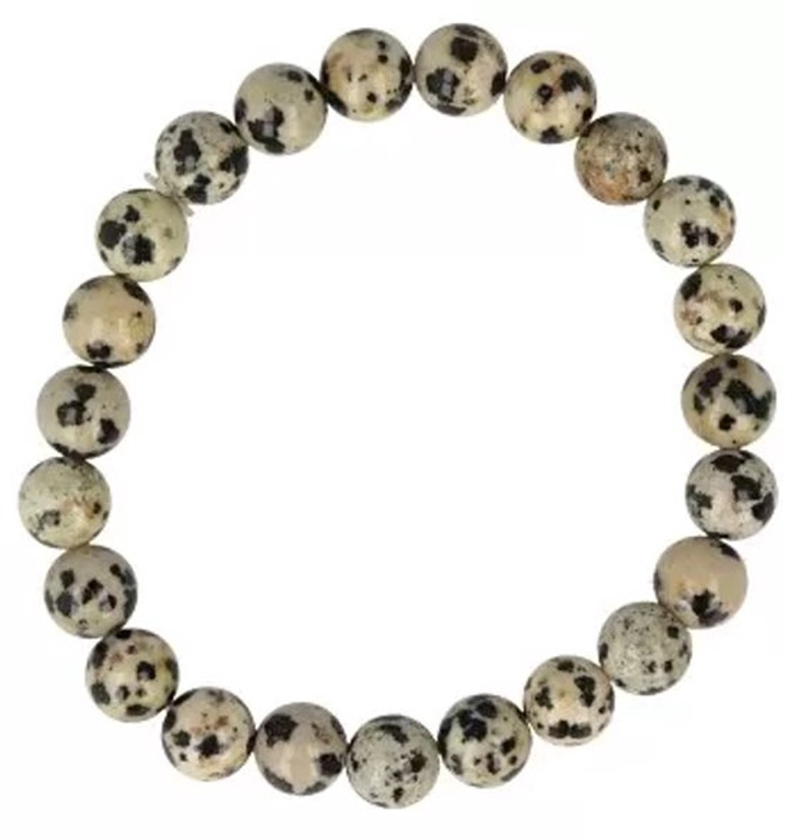 Dalmatier Jaspis Armband – Vreugde & Bescherming 8mm 18 cm