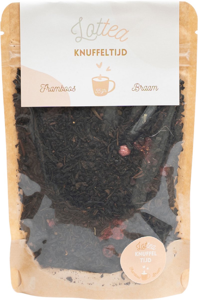 Lottea Knuffeltijd thee 55 gram Stazak - verse thee, bosvruchten thee, zwarte thee, thee cadeau, thee geschenk, thee cadeautje