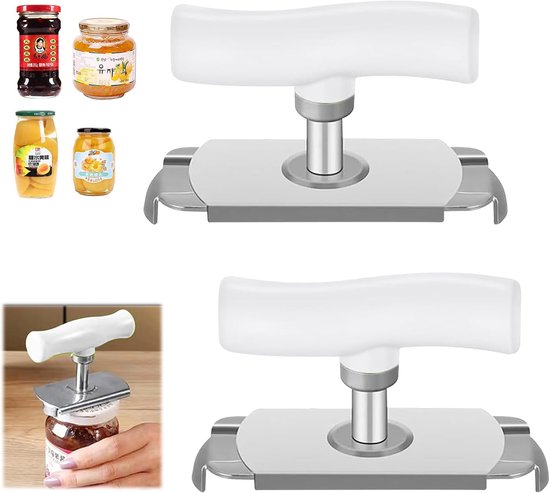 Kruikopeners voor senioren, Jar Flesopener, Roestvrijstalen verstelbare grip Jar Opener, Quick Jar Opening Tool, Draagbare Krachtige blikopener, Zwakke handen Jar Opener