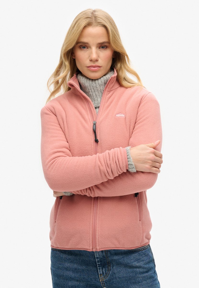 Superdry W2012375a Fleece Jas L Vrouw Ash Rose