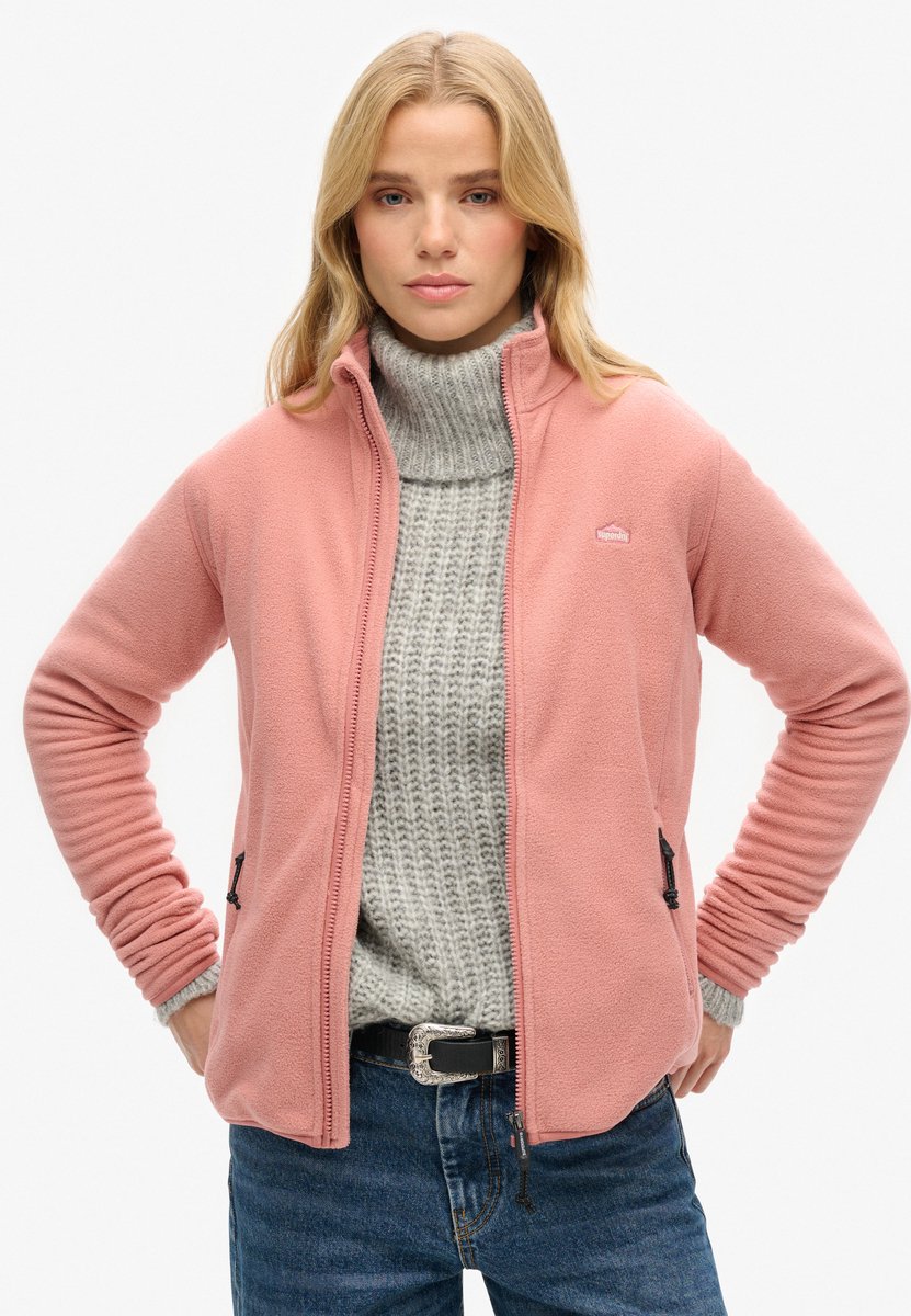 Superdry W2012375a Fleece Jas 2XS Vrouw Ash Rose