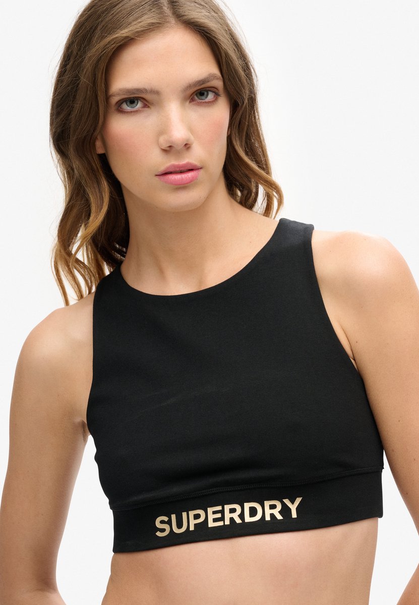 Superdry Sportswear behatopje met logo Dames Tops Zwart