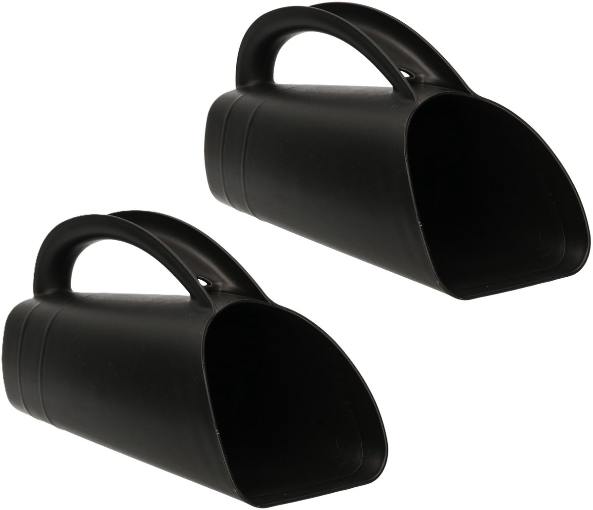 Prosperplast Gieter schep - 2x - multifunctioneel - zwart - 12 cm - planten water geven