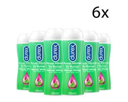 Durex Massage Olie en Glijmiddel 2-in-1 - Aloë Vera - 200ml x6