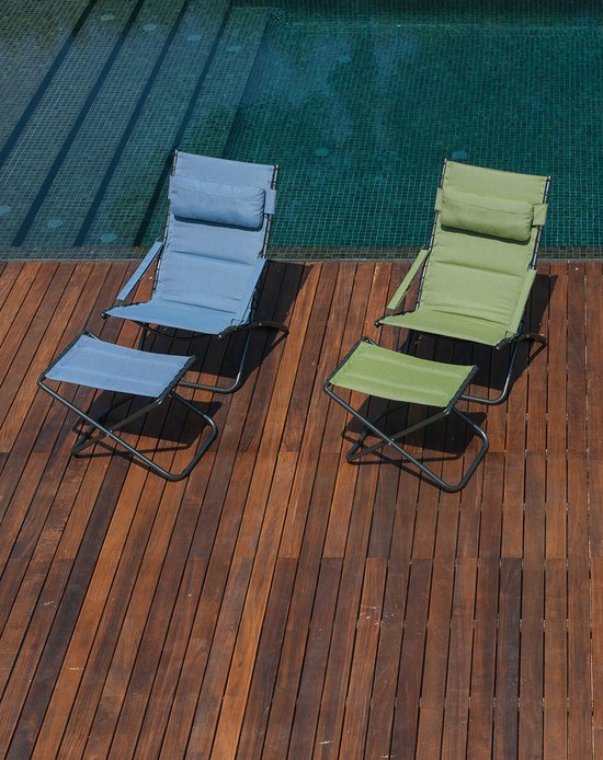 Crespo - Voetenbank voor lounger - AP/306 - Tex-Comfort - Blauw van Crespo — afbeelding 4