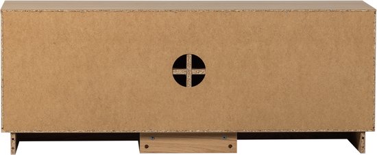 WOOOD Zuma tv-meubel - Push-To-Open - Eiken - Transparant - 52x133x45