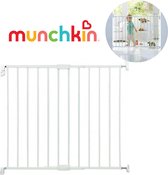 Munchkin Metalen Schroefhekje - Traphek Met Boren - Veiligheidshek met Muurbevestiging - 64.5 tot 102cm - Verstelbaar aan de boven- en onderkant - Wit