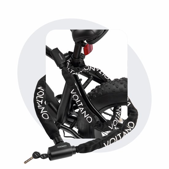 Voltano ART1 Kettingslot - 110CM - ART 1 Slot - Goedgekeurd Voor Onder Andere ENRA Fietsverzekering - 1.58 KG