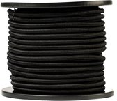 SNURO Elastisch rond touw (8mm, 50m, zwart) - Professionele kwaliteit - Weerbestendig en herbruikbaar - Breekkracht 80kg - WLL 40kg