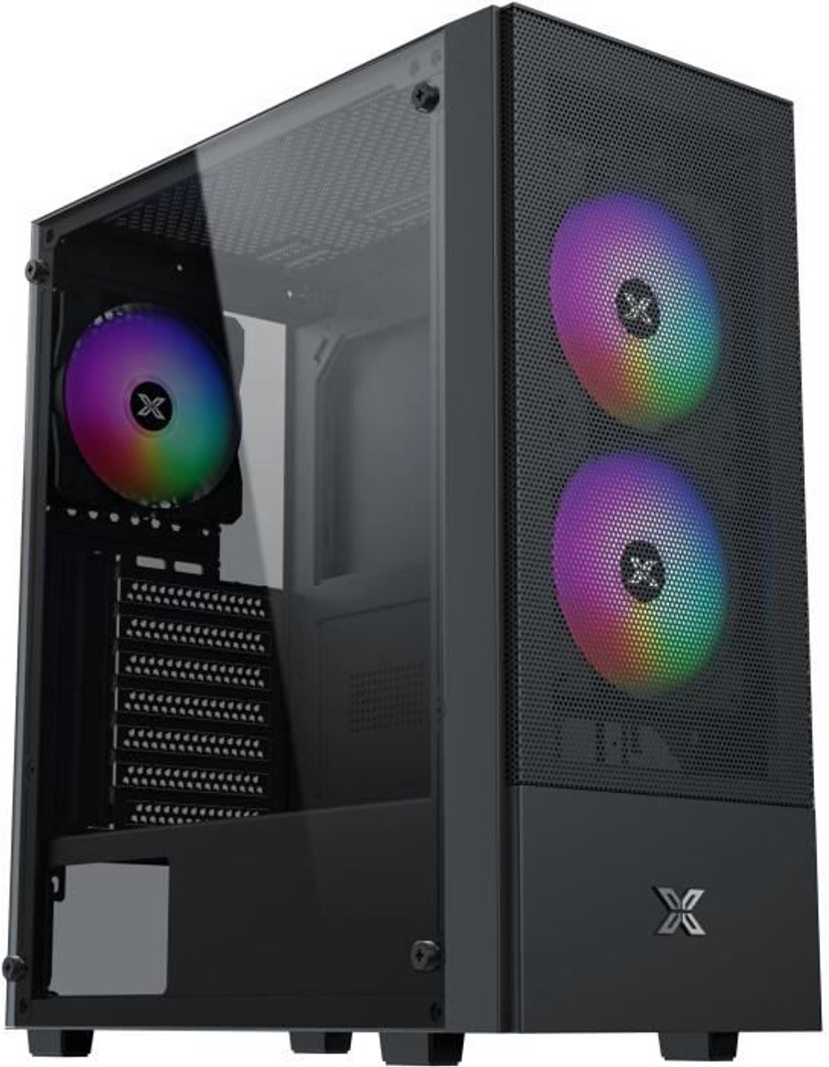 Mid-Tower PC-behuizing zonder voeding - XIGMATEK HERO II Air 3F (zwart) - ATX/Micro ATX - 3x120mm FRGB - Mesh - USB 3.0/2.0