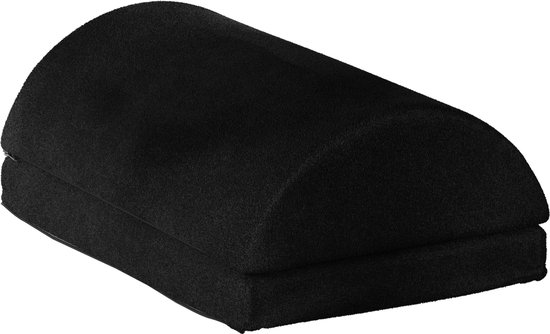 Avalo Voetensteun Bureau Stof - Ergonomisch Traagschuim - Uitwasbaar - Verstelbaar - Voor Thuis & Kantoor - Zwart