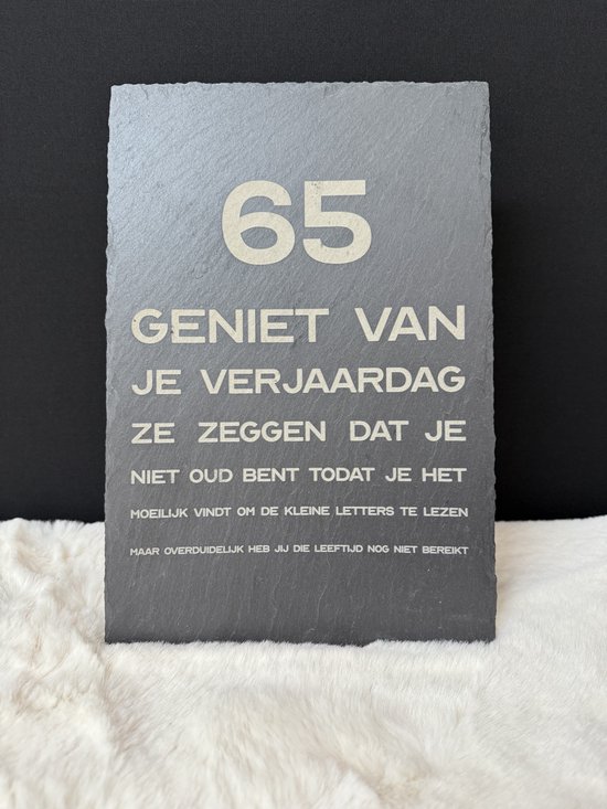 65e anniversaire - Ardoise - Cadeau 65e anniversaire - Décoration 65e anniversaire - Cadeau - Cartes-cadeaux - 65e anniversaire