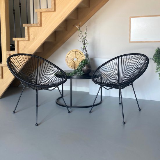 Fils de chaise longue Rijoka – 70x70x77cm – Zwart