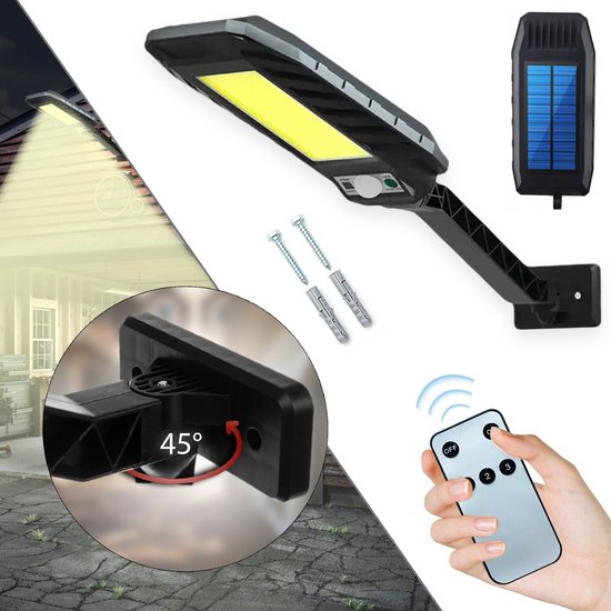 Lanterne murale solaire Toolight RSL018, Zwart , 27 x 12,5 x 4,5 cm