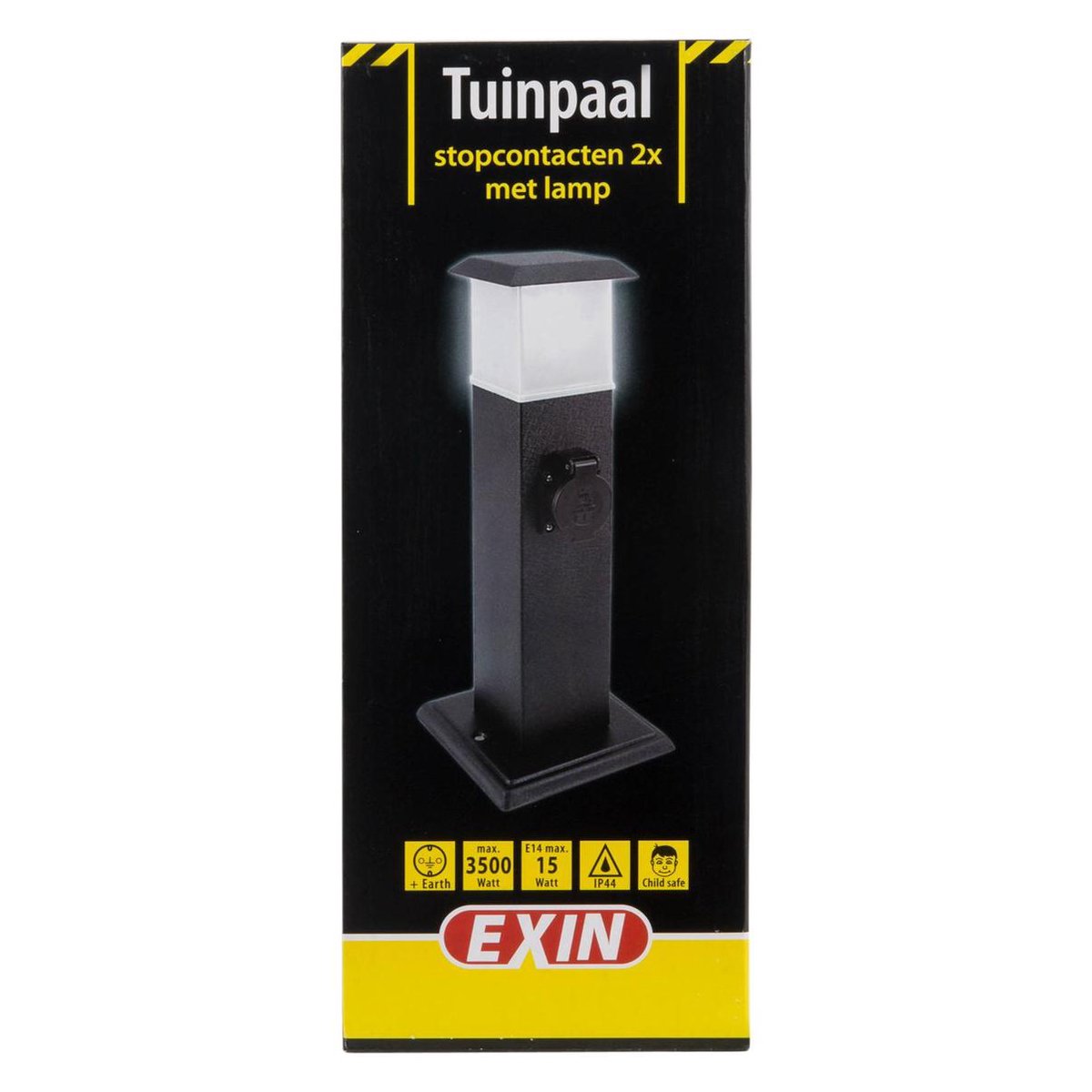 TUINPAAL MET LAMP IP44 RA ZWART | bol.com