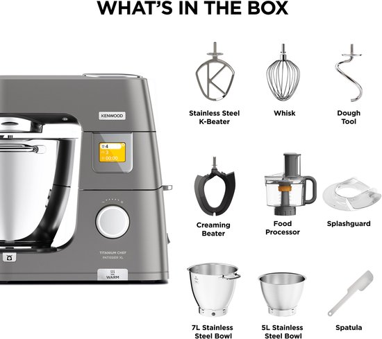 Kenwood KWL90.244SI keukenmachine 1400 W 7 l Grijs, Roestvrijstaal van Kenwood — afbeelding 2