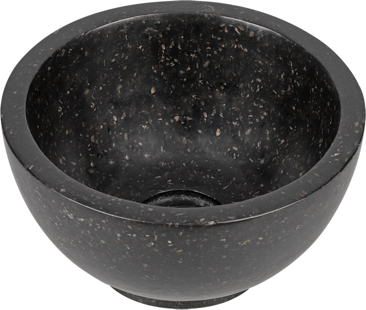 Differnz river waskom - 23x23x12cm - terrazzo zwart