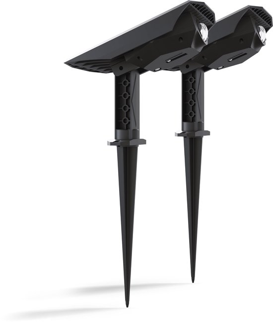Calex Padoa solar prikspot – 2 stuks – waterdicht – zwart
