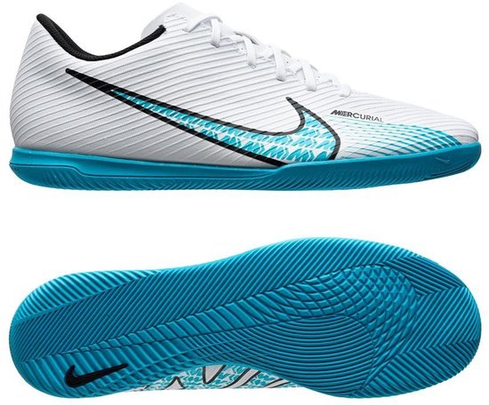 Nike Mercurial Vapor 15 Club IC - Zaalvoetbal Schoen - Wit/Blauw - Maat 43