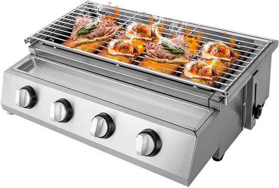 Betaalbare Goederen® gas bbq - buitenkeuken - RVS - Barbecue - barbeque - barbecues - gas - familie - eten gezelligheid
