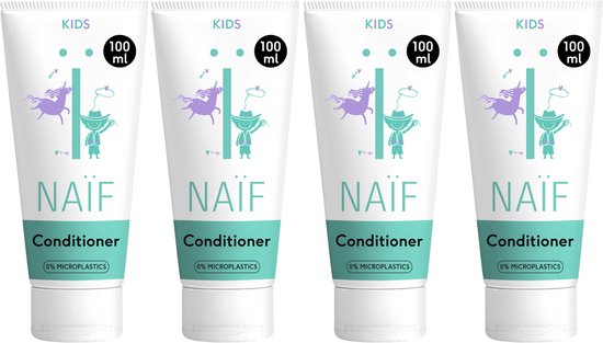 Naïf - Coffret Après-shampoing Apaisant - pour Enfants - aux ingrédients naturels - 4x100ml