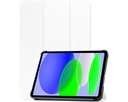 Hoesje Geschikt voor Apple iPad A16/A18 (2025/2026) - 11 inch (11e & 12e generatie) - Dun & Stevig - Trifold Bookcase - Hard Cover - Hardcover Book Case - Tablet Hoes - Wit