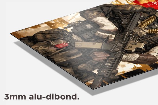Afro-américain Poster | Soldat Poster | Affiche unique | Affiche moderne | Sciences|Affiche Fi | Affiche Action | 60x90cm | 3310MT | DIBOND 3mm | Plaque d'aluminium | Panneau mural en métal