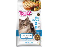Truly - Kattenvoer Droogvoer - Tonijn - Huid & Vacht - 1,5 kg - Graanvrij