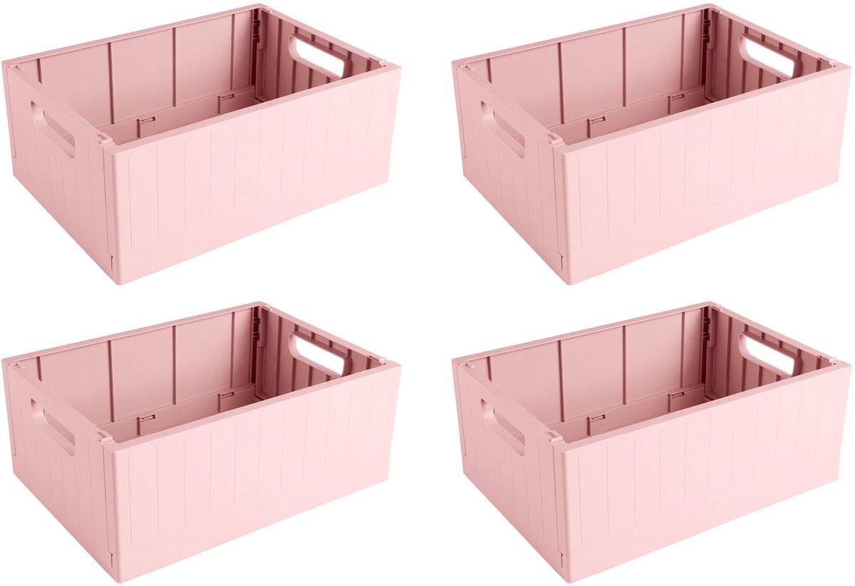 Sunware Sigma Home vouwkrat 13L - Set van 4 - 17.5x12.5x7 cm - Roze